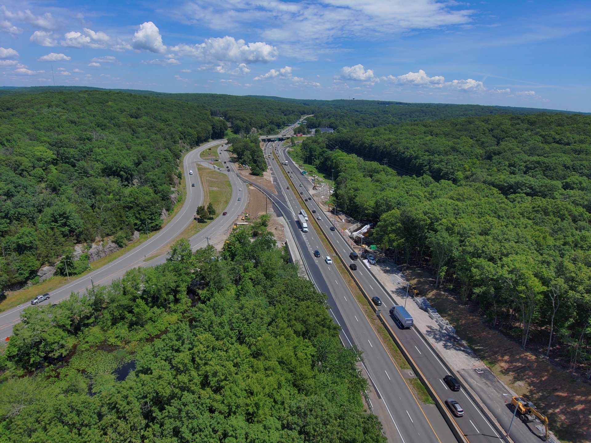 I-95 Southbound Entrance Ramp at Exit 75 - Northbound View